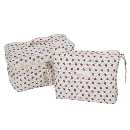 TingHaoO 3 modische Make-up-Taschen mit Blumenmuster, geräumiger und tragbarer Organizer für Reisende und Studenten TingHaoO 3 modische Make-up-Taschen mit Blumenmuster, geräumiger und tragbarer Organizer für Reisende und Studenten von TingHaoO