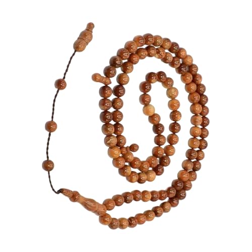 TingHaoO Buddhistischer Rosenkranz aus Kukada-Holz, handgefertigt, 99 Perlen, spirituelles Accessoire, kulturelles Accessoire, Geschenk, 6 99, Wie beschrieben, Wie beschrieben von TingHaoO