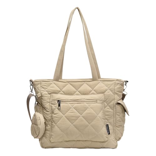 TingHaoO Damentasche Herbst Winter Crossbody Große Kapazität Schulter Gesteppte Handtasche Casual Messenger für den Alltag Frauen Schulter Große Kapazität Crossbody Gesteppte Handtasche für Reisen von TingHaoO