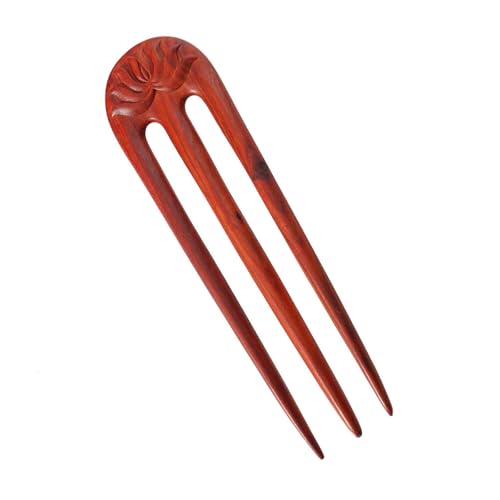 TingHaoO Einzigartiges, handgeschnitztes Holz-Haar-Accessoire, modisches Statement, handgeschnitzte Haarnadel, Holz-Haarschmuck für besondere Anlässe von TingHaoO