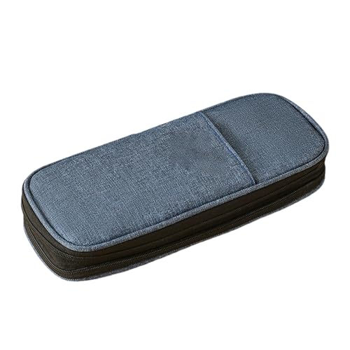 TingHaoO Erweiterbares Federmäppchen, doppellagig, Stifteetui, große Kapazität, Stift-Organizer, Tasche, Reise-Kosmetiktasche für Schule, Büro, cyan TingHaoO Erweiterbares Federmäppchen, doppellagig, Stifteetui, große Kapazität, Stift-Organizer, Tasche, Reise-Kosmetiktasche für Schule, Büro, cyan von TingHaoO