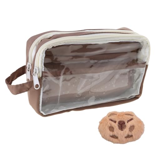 TingHaoO Federmäppchen, Cartoon-Tier-Stifttasche, große Kapazität, schöne Gelstifte, Schule, Bürobedarf, Cartoon-Capybara-Halter, große Kapazität, Etui für die Schule, 2-teiliges Set von TingHaoO