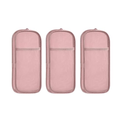 TingHaoO Federmäppchen, transparent, doppellagig, Stifteetui, Stifteetui, Reise-Make-up-Pinselhalter für Büro, 3 Stück, rose TingHaoO Federmäppchen, transparent, doppellagig, Stifteetui, Stifteetui, Reise-Make-up-Pinselhalter für Büro, 3 Stück, rose von TingHaoO