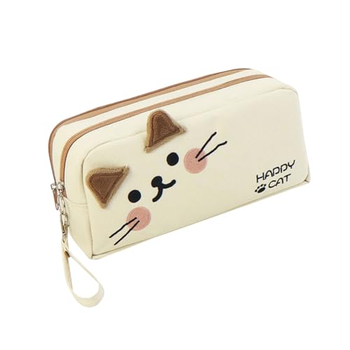 TingHaoO Federmäppchen mit großem Fassungsvermögen, tragbare Stift-Organizer, Aufbewahrungstasche, Reise-Kosmetik-Aufbewahrungstasche, Beutel, 22 x 10 cm, weiß TingHaoO Federmäppchen mit großem Fassungsvermögen, tragbare Stift-Organizer, Aufbewahrungstasche, Reise-Kosmetik-Aufbewahrungstasche, Beutel, 22 x 10 cm, weiß von TingHaoO