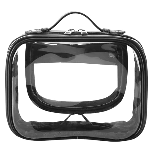 TingHaoO Große Kapazität, Reise-Make-up-Organizer, transparent, wasserdicht, Kosmetiktasche mit doppellagiger Kosmetiktasche für Toilettenartikel TingHaoO Große Kapazität, Reise-Make-up-Organizer, transparent, wasserdicht, Kosmetiktasche mit doppellagiger Kosmetiktasche für Toilettenartikel von TingHaoO