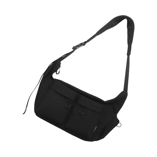 TingHaoO Leichte Nylon-Reise-Umhängetasche für Damen und Herren, modische Umhängetasche mit verstellbarem Riemen, große Nylon-Umhängetasche, Schwarz , One Size TingHaoO Leichte Nylon-Reise-Umhängetasche für Damen und Herren, modische Umhängetasche mit verstellbarem Riemen, große Nylon-Umhängetasche, Schwarz , One Size von TingHaoO