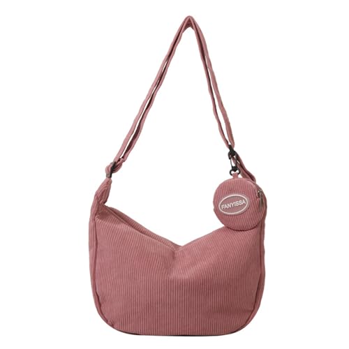 TingHaoO Moderne Umhängetasche aus Cord mit Reißverschluss und verstellbarem Riemen, geeignet für verschiedene Anlässe, quadratische Schulterform, a, One Size TingHaoO Moderne Umhängetasche aus Cord mit Reißverschluss und verstellbarem Riemen, geeignet für verschiedene Anlässe, quadratische Schulterform, a, One Size von TingHaoO