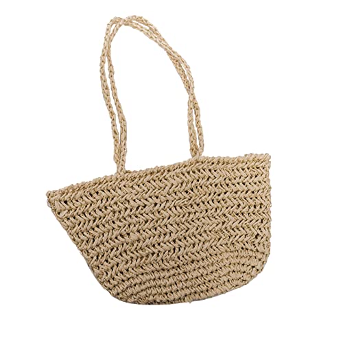 TingHaoO Stroh-Umhängetasche für Damen, Stroh-Tragetasche, Strand, gewebt, Outdoor, Urlaub, Handtasche, Geldbörse, Taschen für Damen, Strand, beige, One Size TingHaoO Stroh-Umhängetasche für Damen, Stroh-Tragetasche, Strand, gewebt, Outdoor, Urlaub, Handtasche, Geldbörse, Taschen für Damen, Strand, beige, One Size von TingHaoO