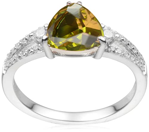 Tingle Alexandrit Ringe Edlen Schmuck für Frauen Farbwechsel Edelstein Verlobungsring Sterling Silber Dreieck Stein Ring von Tingle