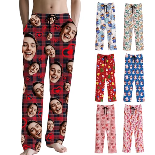 Tingwei Personalisiert schlafhose-schlafanzughose lang für Herren –Lustige selbst gestalten Schlafhosen,pyjamahose Pyjama-Set, pyjama mit Foto, Gesicht, Text – Geschenk für Frauen von Tingwei