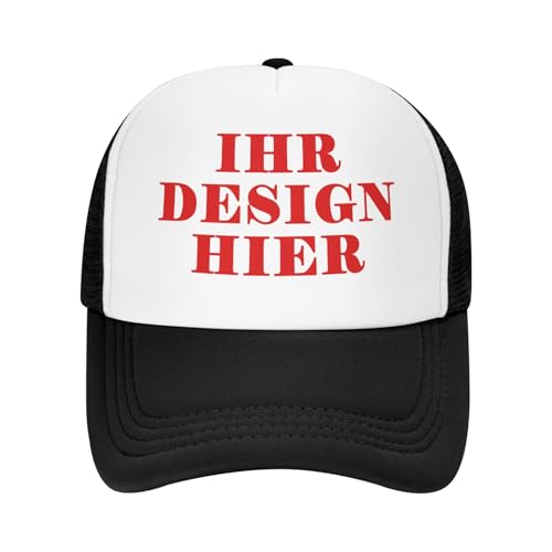Tingwei personalisiert Cap personalisierte Basecap personalisierte Baseballkappe personalisiertes Cap mit Foto/Logo/Text gestalten Cap selbst gestalten mit Ihrem Logo,Unisex-Trucker-Kappe von Tingwei
