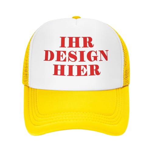 Tingwei personalisiert Cap personalisierte Basecap personalisierte Baseballkappe personalisiertes Cap mit Foto/Logo/Text gestalten Cap selbst gestalten mit Ihrem Logo,Unisex-Trucker-Kappe von Tingwei