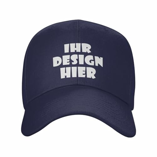 Tingwei personalisiert Cap personalisierte Basecap personalisiertes Cap mit Foto/Logo/Text selbst gestalten für Männer&Frauen Baseballkappe, verstellbare Trucker-Kappe aus Baumwolle,Unisex-Dad-Hut von Tingwei