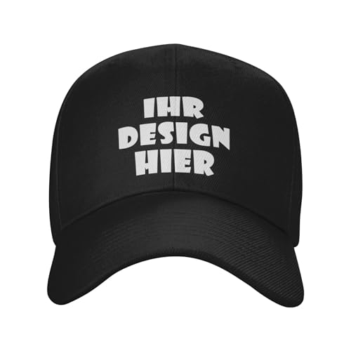 Tingwei personalisiert Cap personalisierte Basecap personalisiertes Cap mit Foto/Logo/Text selbst gestalten für Männer&Frauen Baseballkappe, verstellbare Trucker-Kappe aus Baumwolle,Unisex-Dad-Hut von Tingwei