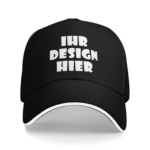 Tingwei personalisiert Cap personalisierte Basecap personalisiertes Cap mit Foto/Logo/Text selbst gestalten für Männer&Frauen Baseballkappe, verstellbare Trucker-Kappe aus Baumwolle,Unisex-Dad-Hut von Tingwei