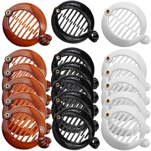 Tingyanyan 18 Stück 2,5 Zoll Bananen Haarspangen Haarkämme Runde Haarspangen Pferdeschwanz Clips Fischförmige Clips Geeignet für Frauen und Mädchen von Tingyanyan