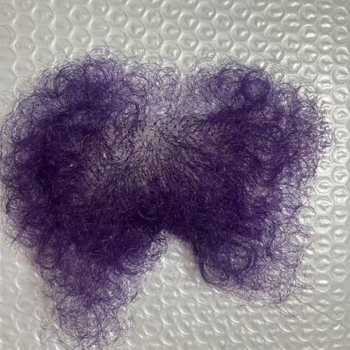 Handgemachte Vollspitze Kunstfaser Unisex Schamtoupet, Schmetterlingsform Buntes Kostüm Körperbehaarung 8X14cm/3.2X5.5In,Lila,One Size von Tingyilan