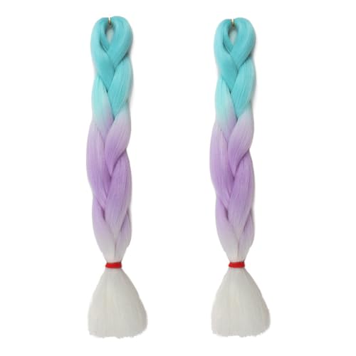 Tingyilan 2Pcs Im Dunkeln leuchten Perücke Lockiges Flechthaar Ombre Farbe Haarverlängerungen Zum Flechten Leuchtende Häkelnde Zöpfe Lang Für Twist Haarteile Für Frauen,37 von Tingyilan
