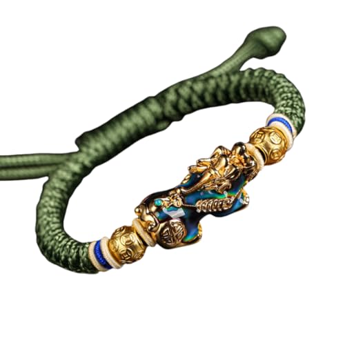 Tingyilan Feng Shui Das beste Wohlstand handgefertigtes gewebtes Armband mit farblich verändertem vergoldetem Kupfer Pi Xiu/Pi Yao zieht Reichtum und Glück an,B,17~25cm Tingyilan Feng Shui Das beste Wohlstand handgefertigtes gewebtes Armband mit farblich verändertem vergoldetem Kupfer Pi Xiu/Pi Yao zieht Reichtum und Glück an,B,17~25cm von Tingyilan