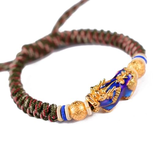 Tingyilan Feng Shui Das beste Wohlstand handgefertigtes gewebtes Armband mit farblich verändertem vergoldetem Kupfer Pi Xiu/Pi Yao zieht Reichtum und Glück an,C,17~25cm Tingyilan Feng Shui Das beste Wohlstand handgefertigtes gewebtes Armband mit farblich verändertem vergoldetem Kupfer Pi Xiu/Pi Yao zieht Reichtum und Glück an,C,17~25cm von Tingyilan