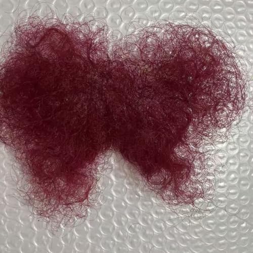 Tingyilan Gefälschtes Privathaar Unsichtbares Realistisches Falsches Schamhaar Bikini Kostüm Körperbehaarung Silikonpuppe Körper Schamhaar Falscher Schnurrbart,Winered,One Size von Tingyilan