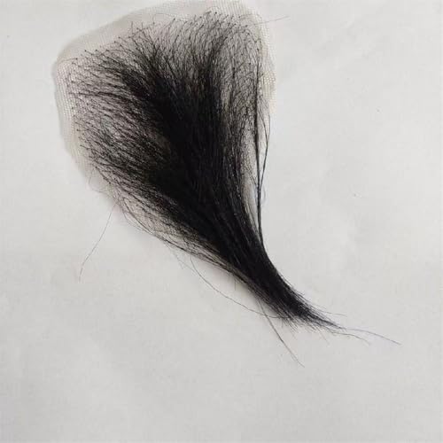 Tingyilan Gefälschtes Privathaar für Frauen Haarverlängerungen für den täglichen Gebrauch Mini-Größe Gerade Synthetische Körperbehaarung Falsche Brust Bart Schnurrbart Haarperücke von Tingyilan