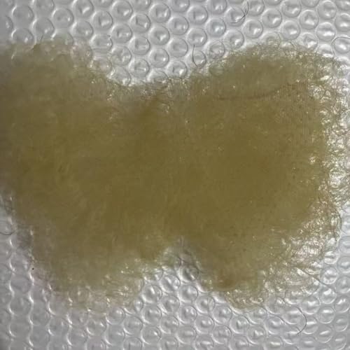 Handgemachte Vollspitze Kunstfaser Unisex Schamtoupet, Schmetterlingsform Buntes Kostüm Körperbehaarung 8X14cm/3.2X5.5In,Beige,One Size von Tingyilan