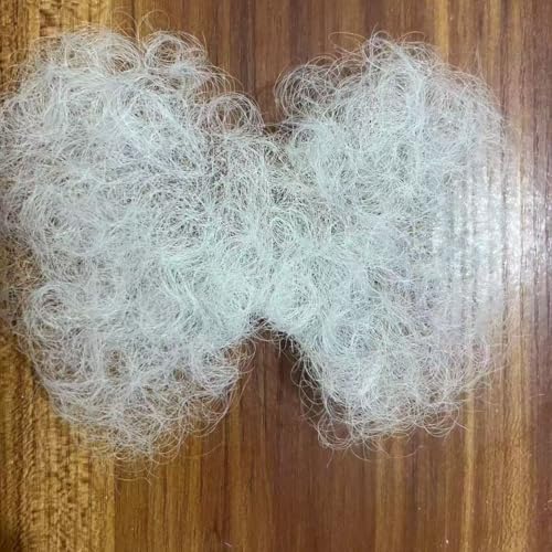 Handgemachte Vollspitze Kunstfaser Unisex Schamtoupet, Schmetterlingsform Buntes Kostüm Körperbehaarung 8X14cm/3.2X5.5In,Weiß,One Size von Tingyilan