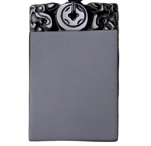 Tingyilan Natürliche Schwarze Obsidian Kristall Buddha Stärke Schutz Amulett Glücksbringer Anhänger Halskette,Style n von Tingyilan