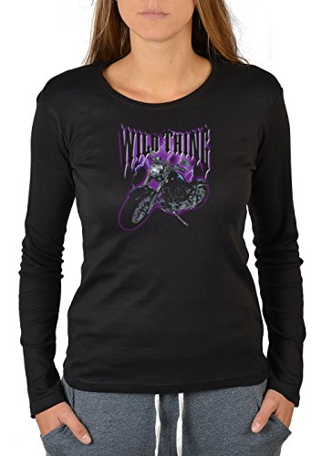 Biker Motorrad Bike Chopper Motiv Langarm Tshirt Damen : Wild Thing - Motiv Longsleeve Frau Motorradfahrer/Motorrad Gr: L von Tini - Shirts