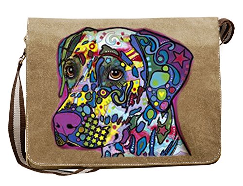 Dalamtiner Motiv Canvas Tasche - Hunde Umhängetasche : Dalmatian - Freizeittasche Hunde Neon Motiv von Tini - Shirts