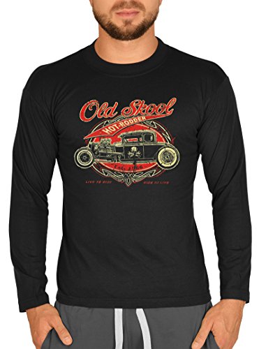 Hot Rod Motiv Langarm Shirt Herren Us-Cars, Oldtimer : Get Your Rod Serviced Here - - Motiv Longsleeve Rockabilly, Custom Cars, Pin Up Girls Gr: 3XL von Tini - Shirts