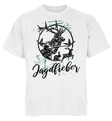 Jäger Motiv T-Shirt, Jagd-Bekleidung, Geschenk-Shirt Jagdsport : Jagdfieber - Fun-Shirt Spruch, Motiv jagen Gr: L von Tini - Shirts