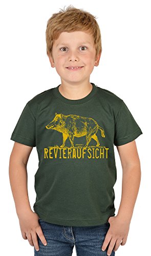 Jäger Sprüche Kinder T-Shirt/Jungen Jagd Bekleidung Shirt : Revieraufsicht - Kinder Jäger T-Shirt Gr: M von Tini - Shirts