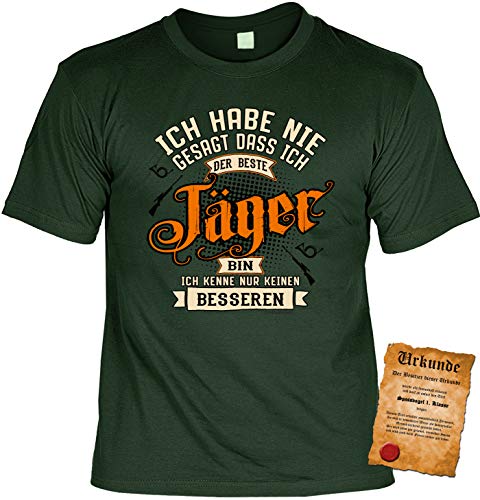 Jäger Tshirt, Spruch - Motiv Jagdsport : Ich Habe nie gesagt DASS ich der Beste Jäger Bin - Bekleidung Jäger, Jagd Gr: L von Tini - Shirts