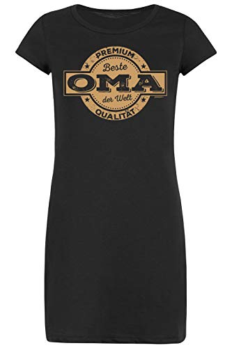 Oma Sprüche Damen Longshirt/Nachtshirt : Premium Qualität Beste Oma der Welt - Nachthemd Großmutter - Motiv Schlafshirt Gr: S von Tini - Shirts