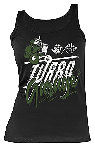 Rockabilly Traktor Damen Träger-Shirt - Tank Top Frau - Oldtimer Bulldog : Turbo Garage - Landwirt-Shirt Frauen Landwirtschaft Gr: L Rockabilly Traktor Damen Träger-Shirt - Tank Top Frau - Oldtimer Bulldog : Turbo Garage - Landwirt-Shirt Frauen Landwirtschaft Gr: L von Tini - Shirts