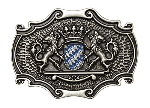 Buckle Bayern Farbe Tini Shirts Bayrische Gürtelschnalle Bayern Wappen Tracht Gürtelschliesse Landeswappen messing
