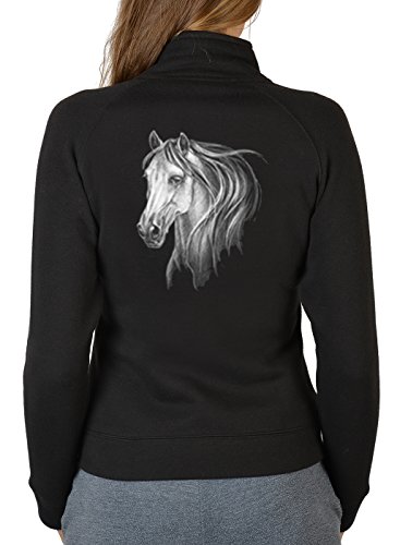 Tini - Shirts Pferdekopf Schimmel Fliegende Mähne Zip Sweater Damen : Horse - Pferde Motiv Zip Sweatshirt Frau/Sweatjacke Pferd Gr: XL Tini - Shirts Pferdekopf Schimmel Fliegende Mähne Zip Sweater Damen : Horse - Pferde Motiv Zip Sweatshirt Frau/Sweatjacke Pferd Gr: XL von Tini - Shirts