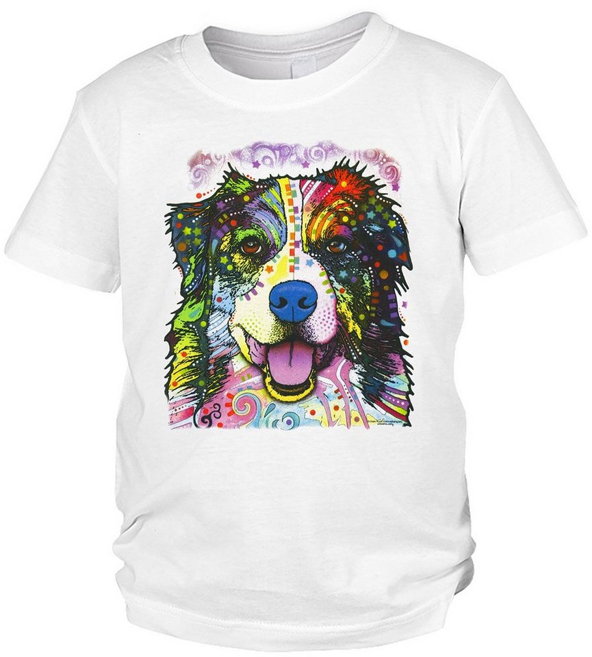 Tini - Shirts Print-Shirt Australian Shepherd Kinder Tshirt buntes Hundemotiv Kindershirt - Hundemotiv : Australian Shepherd / Aussie von Tini - Shirts