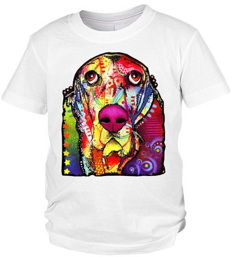 Tini - Shirts Print-Shirt Basset Motiv Kinder Tshirt buntes Hundemotiv Kindershirt : Basset von Tini - Shirts