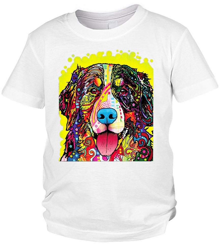 Tini - Shirts Print-Shirt Berner Sennenhund Kinder T-Shirt buntes Hunde Motiv Kinder Shirt : Bernese Mountain Dog von Tini - Shirts