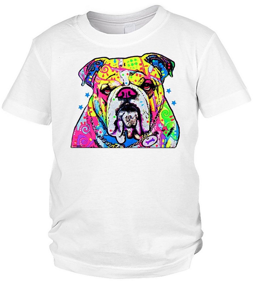 Tini - Shirts Print-Shirt Bulldog Kinder Tshirt buntes Hundemotiv Kindershirt : The Bulldog von Tini - Shirts