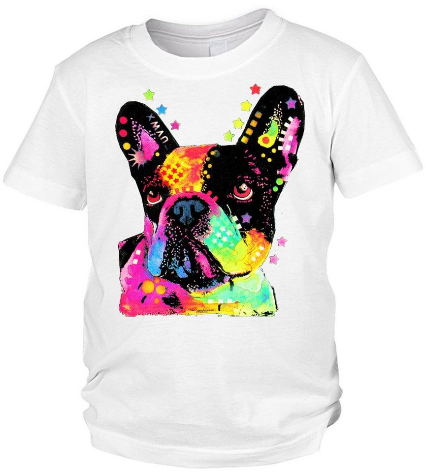 Tini - Shirts Print-Shirt Französische Bulldogge Kinder Tshirt buntes Hundemotiv Kindershirt : French Bulldog von Tini - Shirts