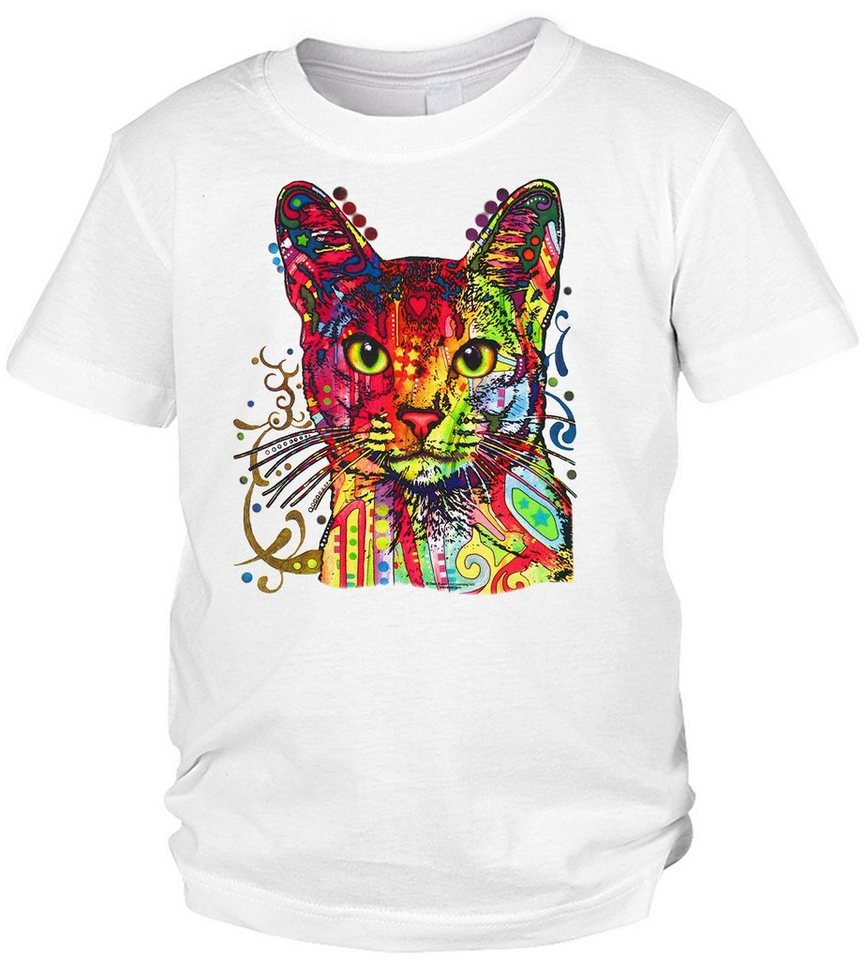 Tini - Shirts Print-Shirt Katzen Motiv Kindershirt buntes Katzenshirt für Kinder : Abyssinian von Tini - Shirts