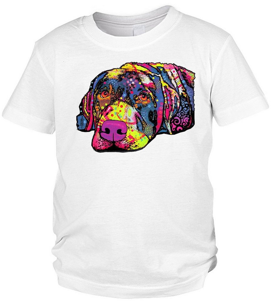 Tini - Shirts Print-Shirt Labrador Motiv Kinder Tshirt buntes Hundemotiv Kindershirt : Savvy Labrador von Tini - Shirts