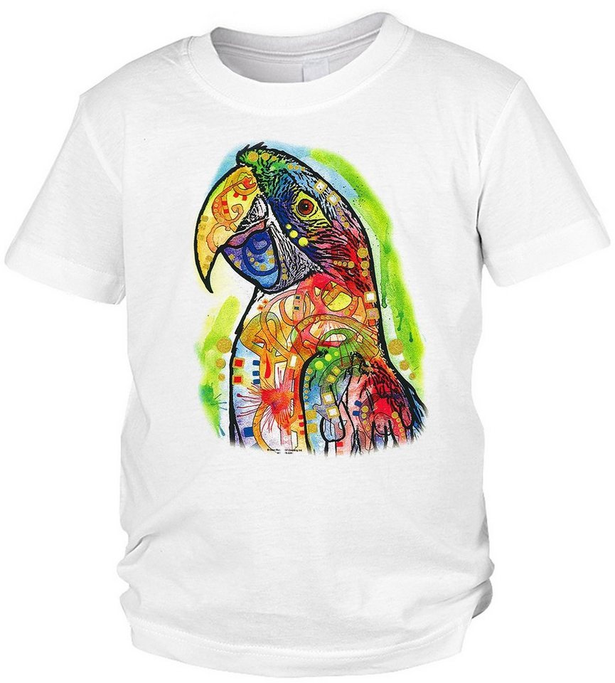 Tini - Shirts Print-Shirt Papagei Motiv Kindershirt buntes Papageien Motiv für Kinder : Macaw von Tini - Shirts