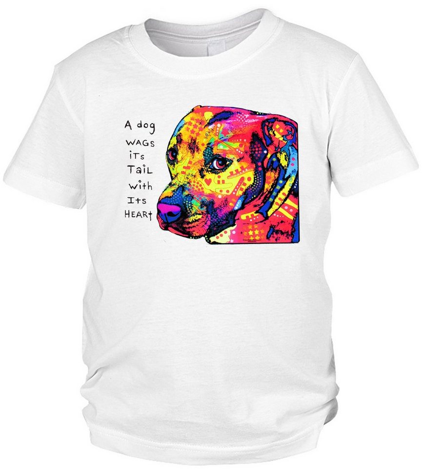 Tini - Shirts Print-Shirt Pit Bull Kinder Tshirt buntesHundemotiv Kindershirt : Gratitude Pitbull von Tini - Shirts