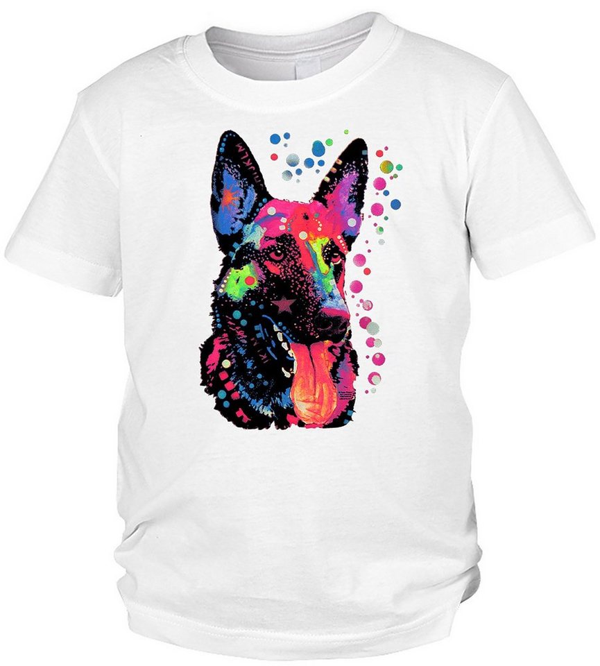 Tini - Shirts Print-Shirt Schäferhund Kinder Tshirt buntes Hundemotiv Kindershirt : German Shepherd von Tini - Shirts