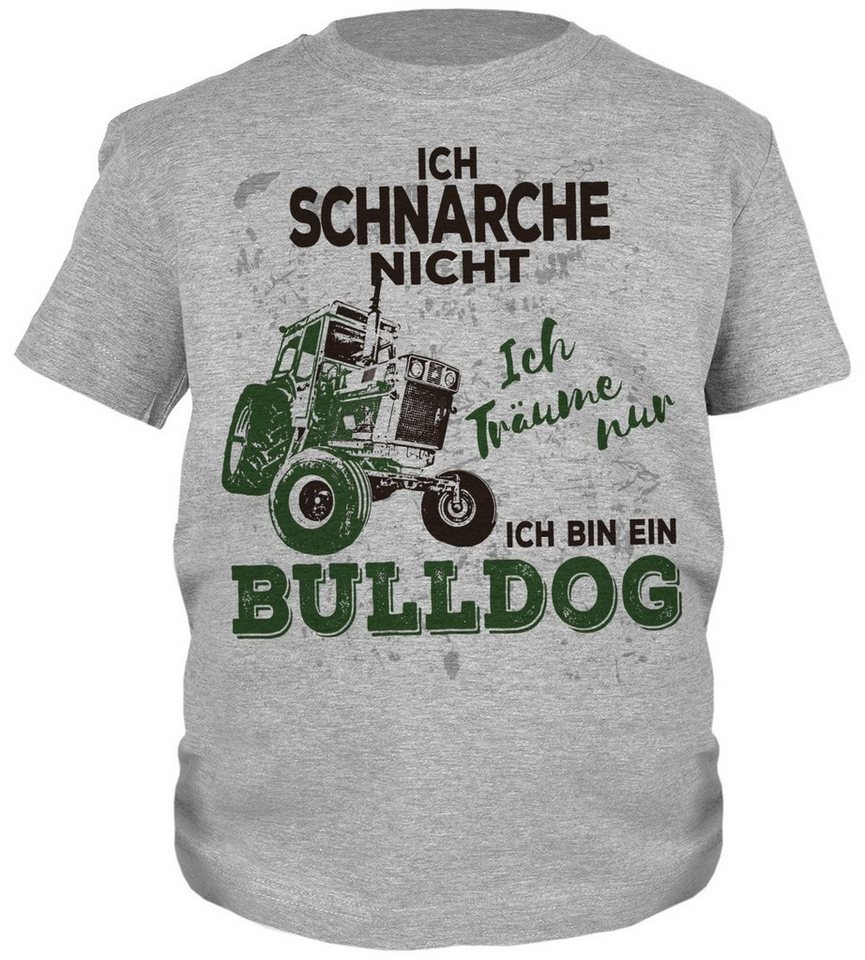 Tini - Shirts Print-Shirt Traktor Motiv Kindershirt Kinder T-Shirt Bulldog / Oldtimer : Ich Schnarche nicht von Tini - Shirts